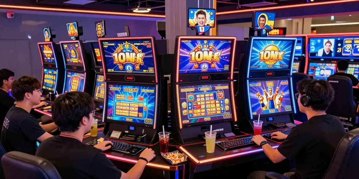Pengalaman bermain slot gacor online dengan suasana gamer ceria.