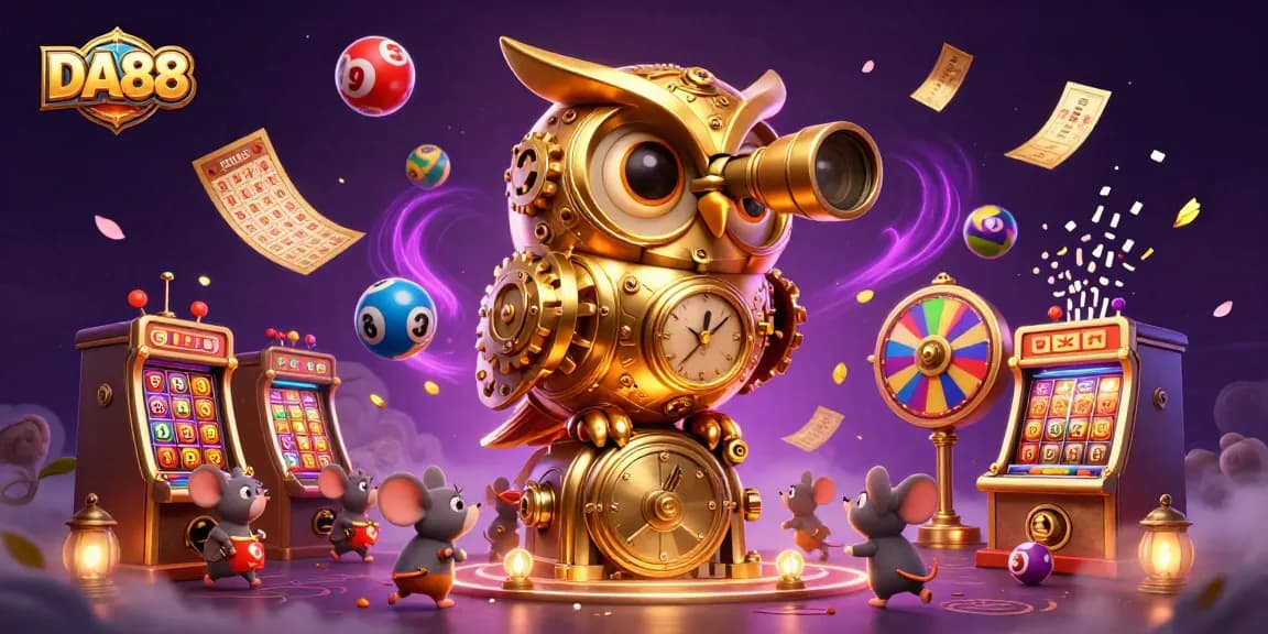 Engage with DA88 at a bustling casino scene filled with excitement and vibrant elements.