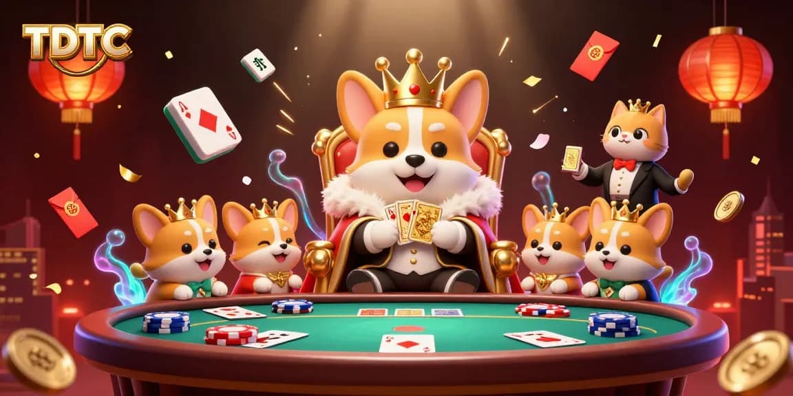 Engage with TDTC’s exciting poker scene featuring royal corgis and thrilling game elements.