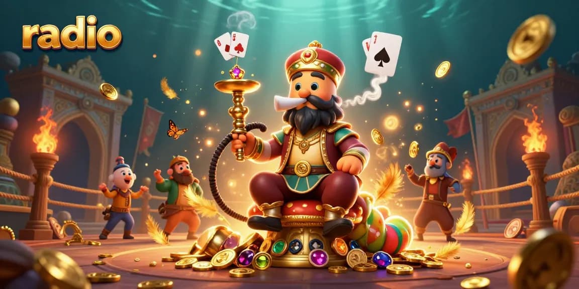 Experience the thrill of online gambling at WIN79 Radio featuring vibrant casino elements.