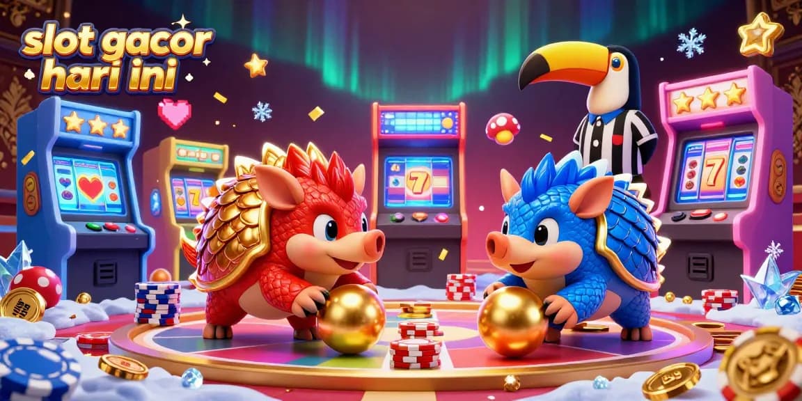 Slot gacor hari ini: pertarungan seru pangolin dengan latar tema kasino
