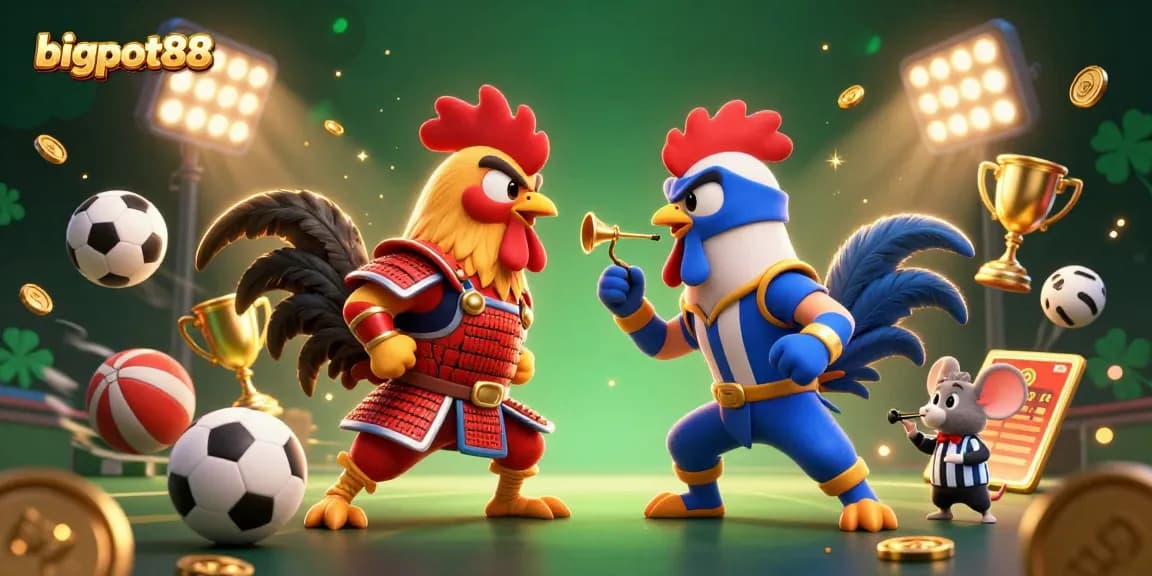 Engage with exciting bigpot88 action featuring dynamic roosters in a casino show-down.