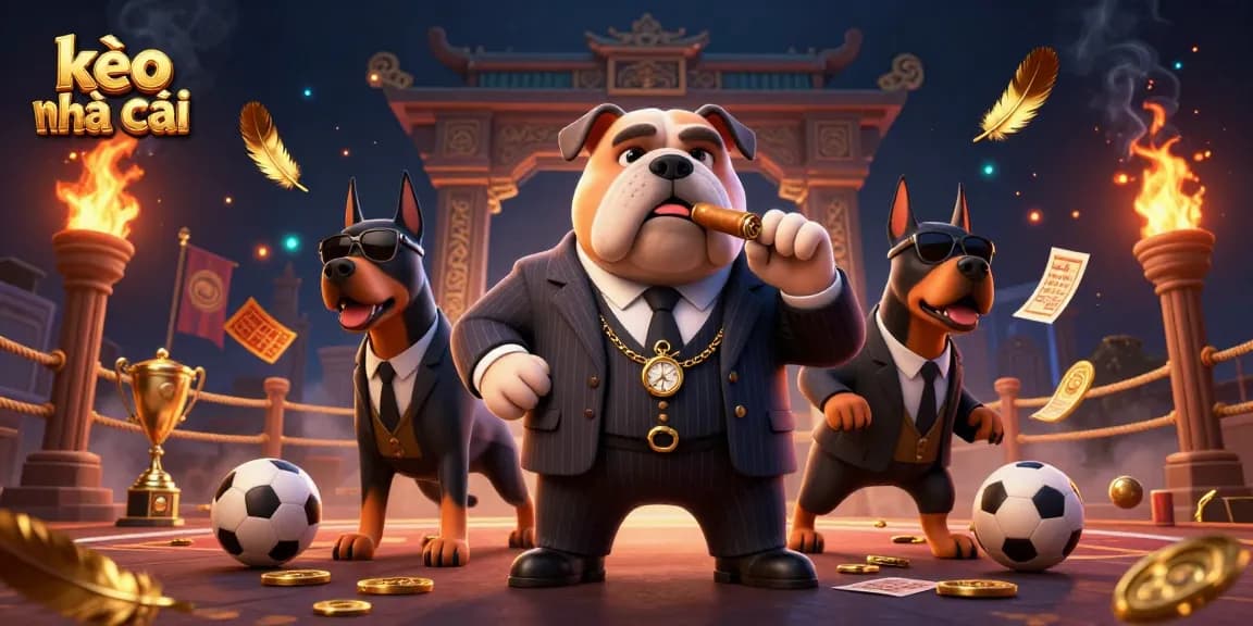 Experience thrilling sports betting excitement with kèo nhà cái in this dynamic casino illustration.