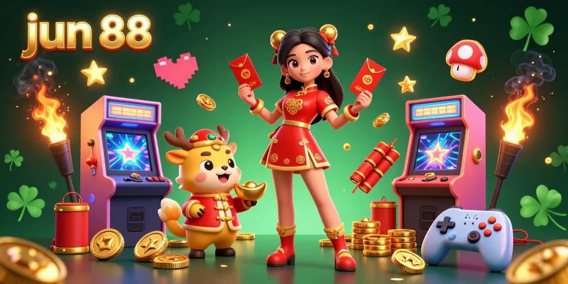 Engage in exciting gameplay at jun 88 with vibrant Lunar New Year-themed casino elements.