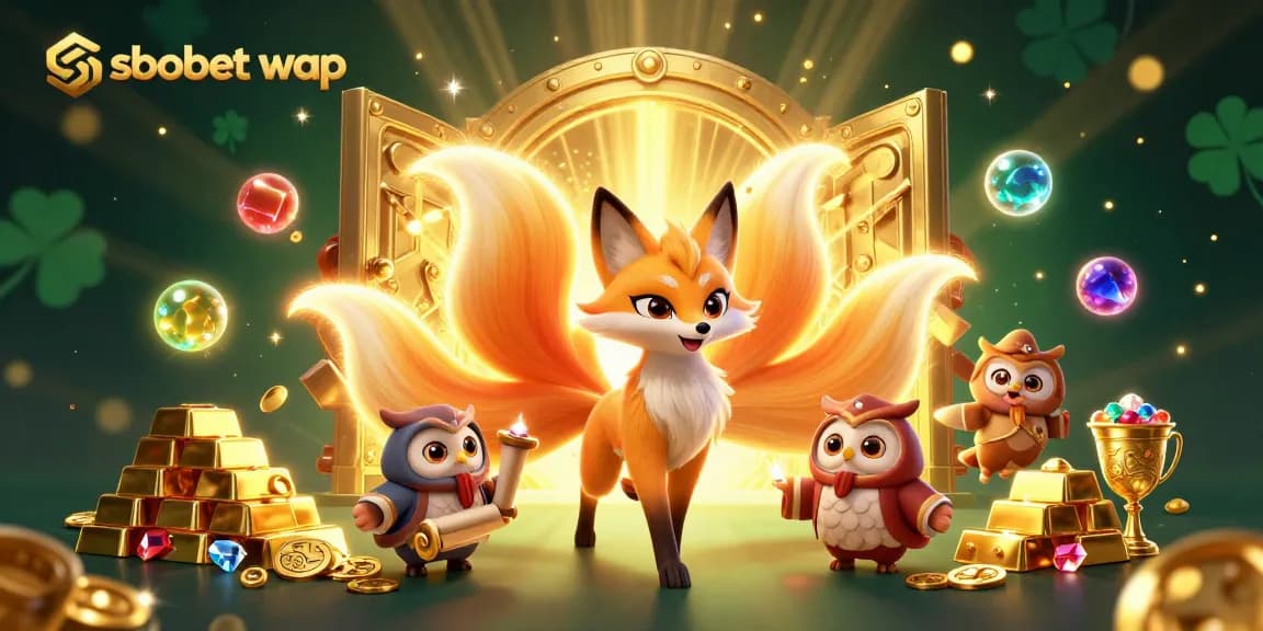 Engage in thrilling online betting with sbobet wap amidst a vibrant, magical 3D scene.