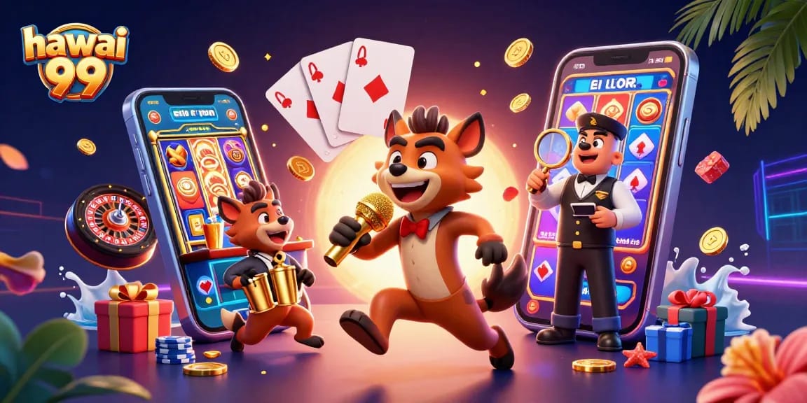 Join the fun at hawai 99 casino with a lively pack of hyenas running the show.