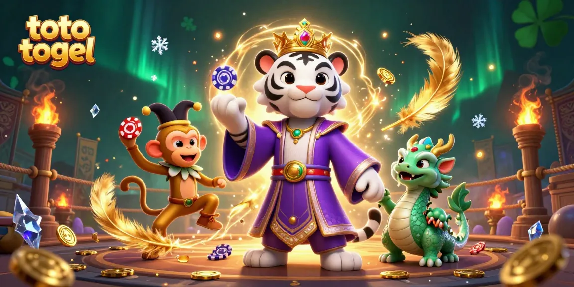 Experience thrilling gameplay with toto togel as a majestic white tiger, playful monkey, and jade dragon unite.