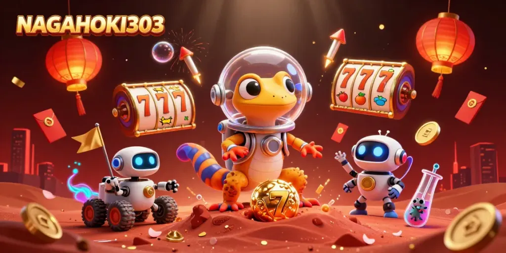 NAGAHOKI303 menampilkan gecko Mars berlisensi bersenang-senang dalam kasino emas di Mars