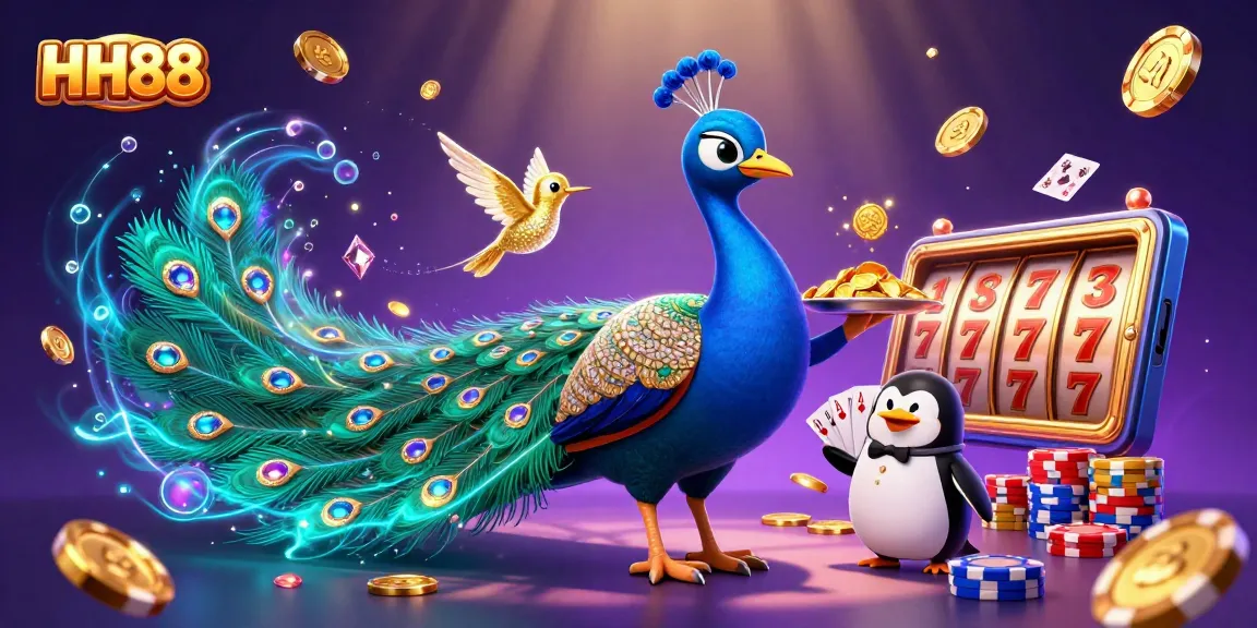 Experience winning with HH88 through vibrant casino gameplay featuring a treasure trove of gems and chips.
