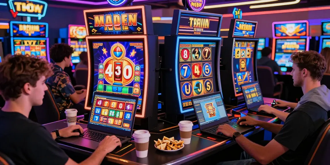 Pengalaman bermain vegas123 dengan para pemain yang bersemangat, menikmati permainan slot online dalam suasana kasino virtual yang cerah.