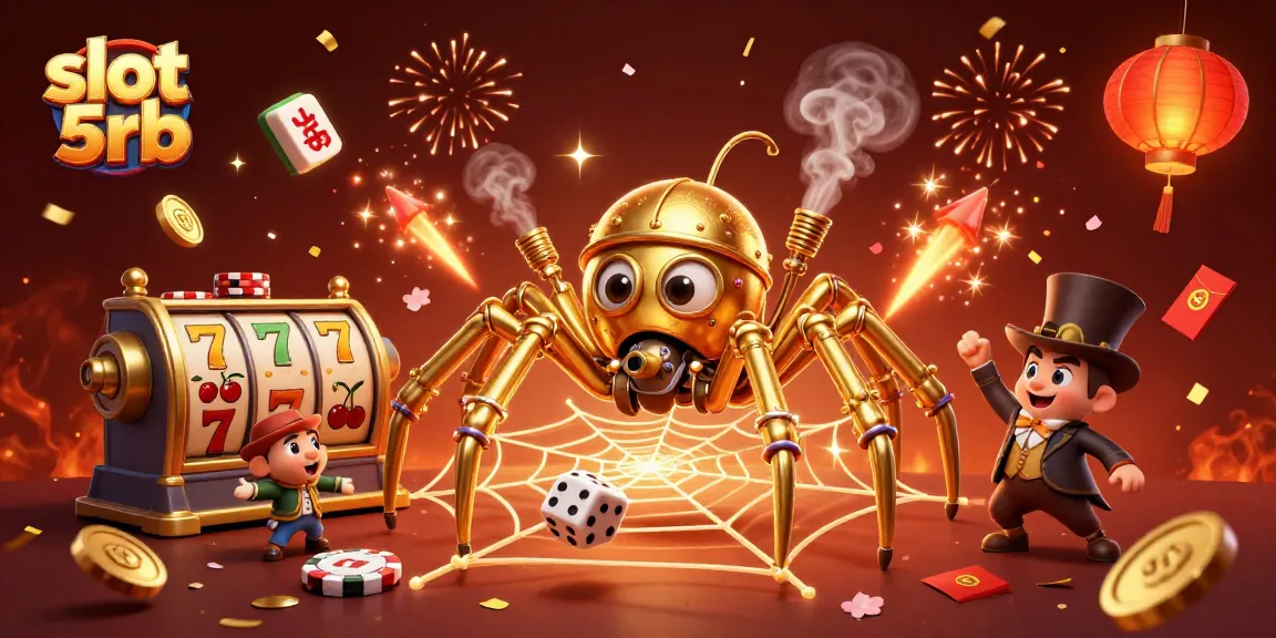 Winning at slot 5rb, showcasing dynamic 3D elements and visuals in a vibrant casino atmosphere.