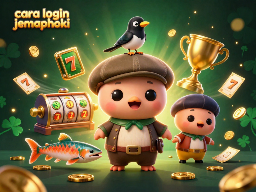 Play cara login jemputhoki with excitement in this vibrant casino illustration.