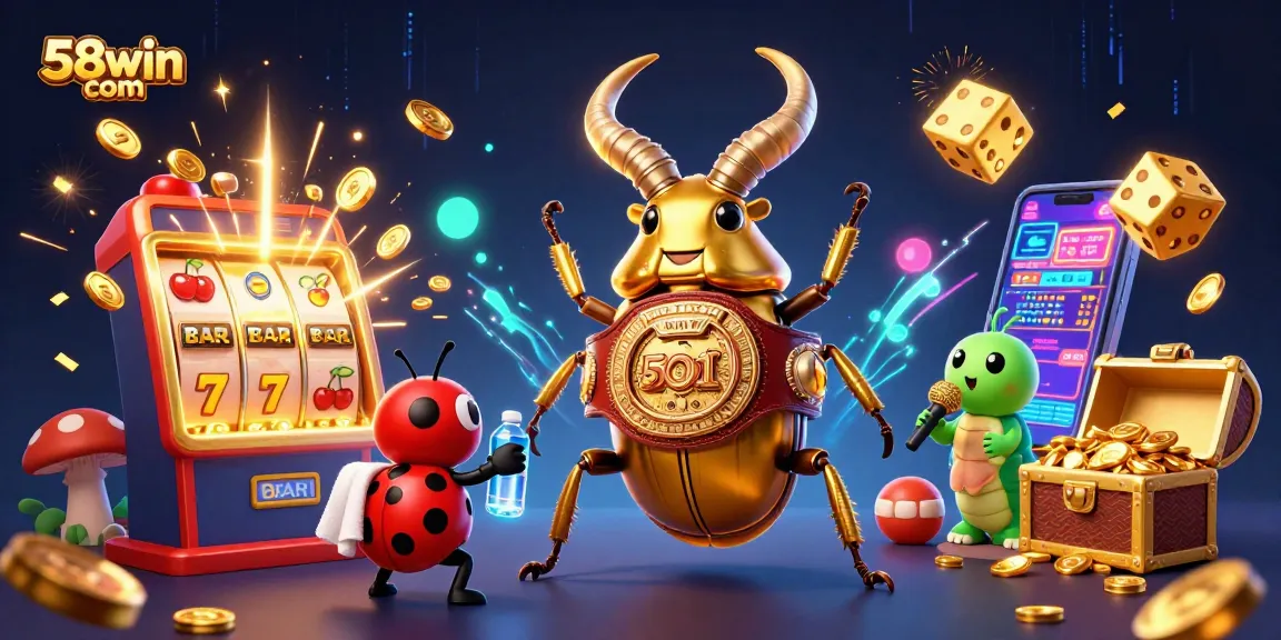 Engage with thrilling 58win com casino games featuring vibrant slot machines and colorful characters.