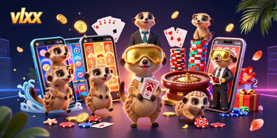 vlxx showcases a lively meerkat casino operation, highlighting exciting gambling elements.