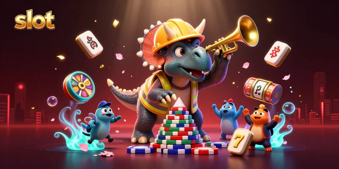 Mainkan slot dengan triceratops dan parasaurolophus yang merayakan kemenangan.