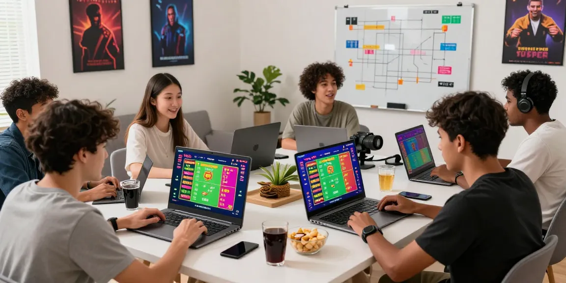 Exciting scene of diverse players enjoying ulartoto online togel gaming at home with engaging visuals.