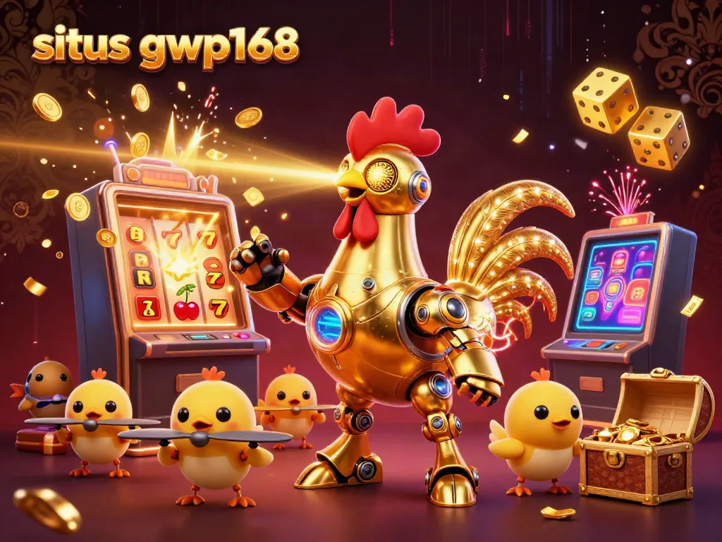Menangkan jackpot di situs gwp168 dengan mesin slot penuh koin dan simbol keberuntungan.
