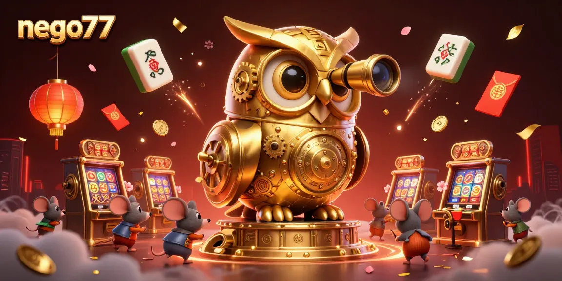 Experience thrilling gameplay at nego77 with an enchanting illustration filled with vibrant casino elements.