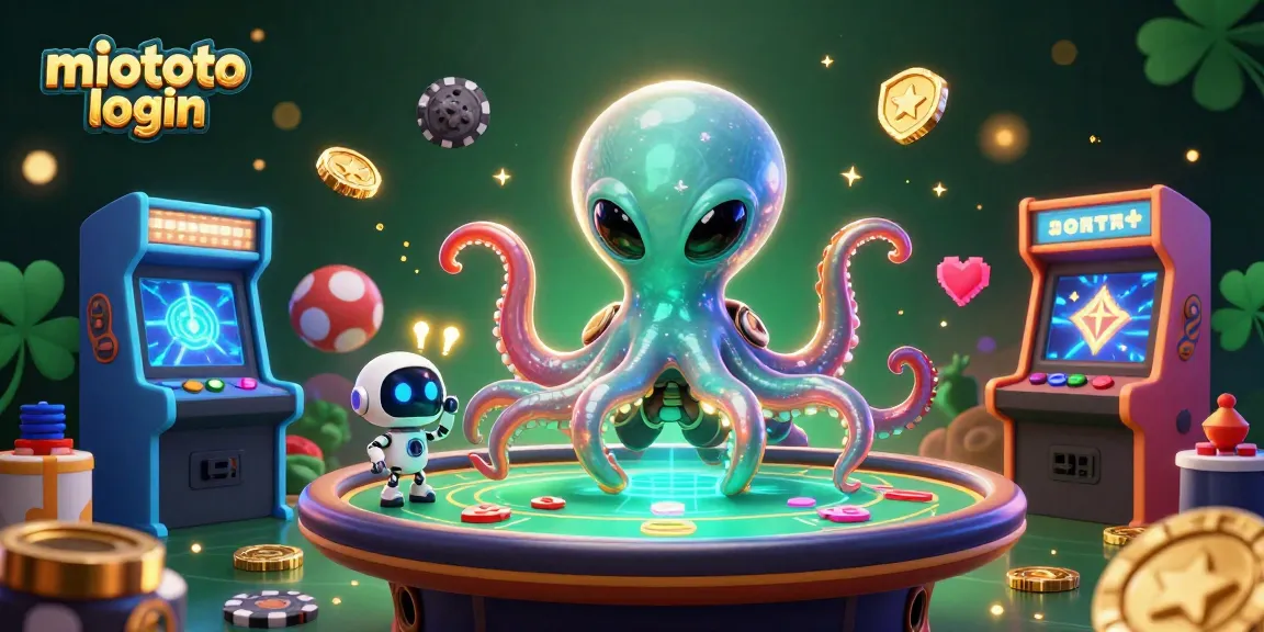 Experience exciting gameplay with miototo login at a cosmic poker table surrounded by playful elements.
