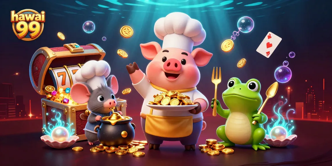 Experience thrilling gameplay at hawai 99 through an engaging casino adventure illustration.
