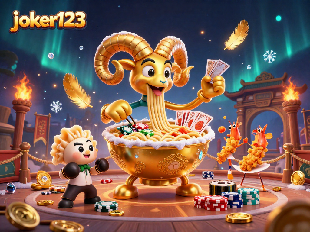 Permainan kartu joker123 seru dengan ramen raksasa dan teman-temannya dalam arena pertarungan