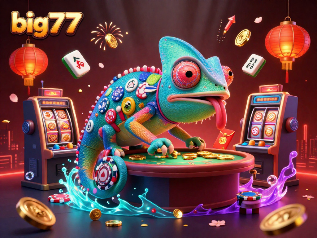 Engage with big777's vibrant casino world, featuring dynamic chameleon and rich gaming elements.