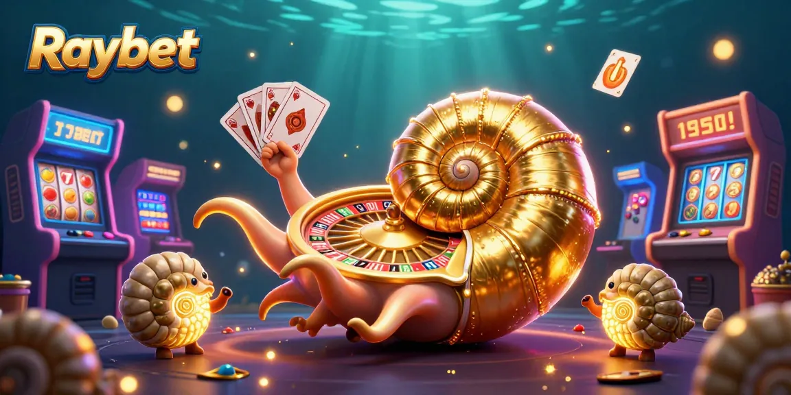 Experience winning spins at Raybet with a vibrant 3D casino illustration featuring exciting game elements.