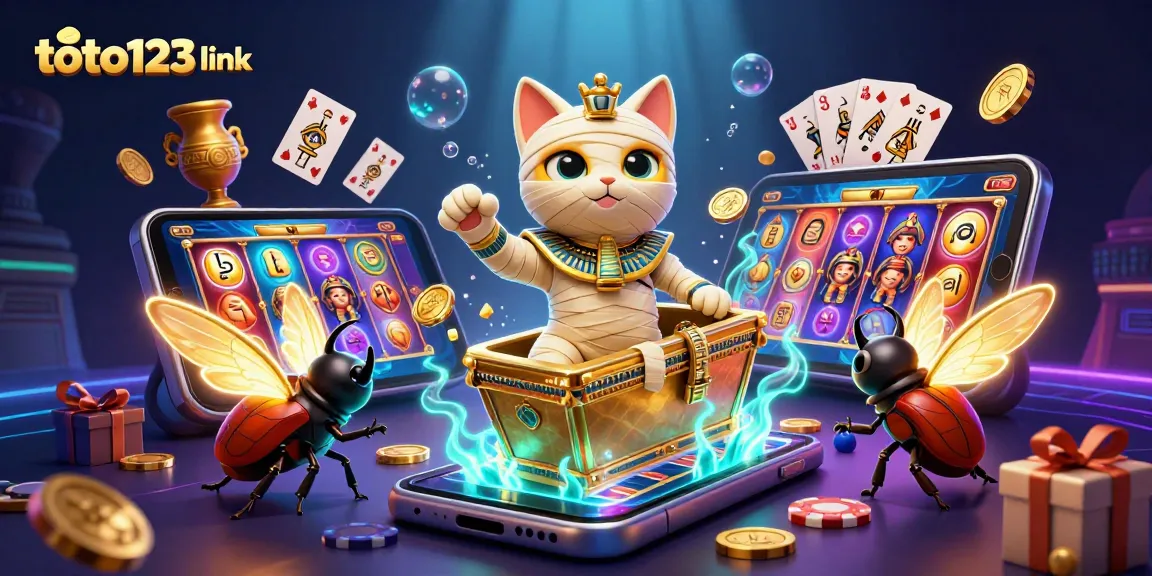 Engage in the excitement of gaming at toto123 link with a vibrant 3D casino scene filled with dynamic elements.