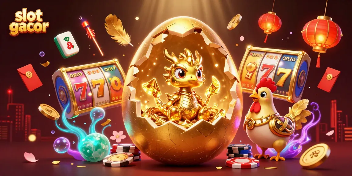 Engage with slot gacor fun featuring a golden dragon amidst vibrant casino symbols.