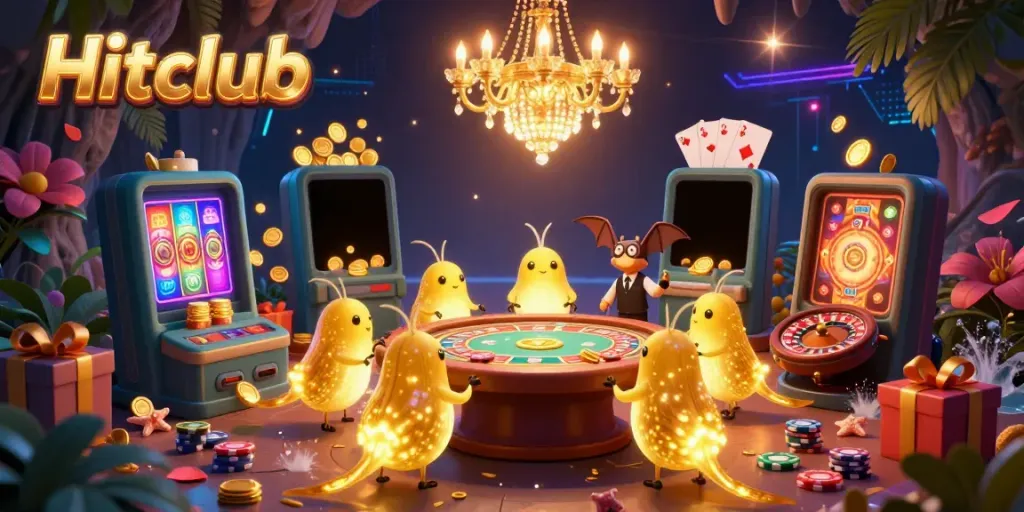 Engage with Hitclub's vibrant undersea casino featuring animated glowworms and exciting gaming elements.