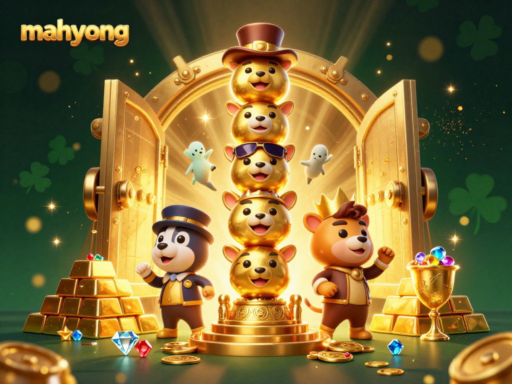 Experience thrilling mahyong gameplay with vibrant characters and dazzling casino elements.