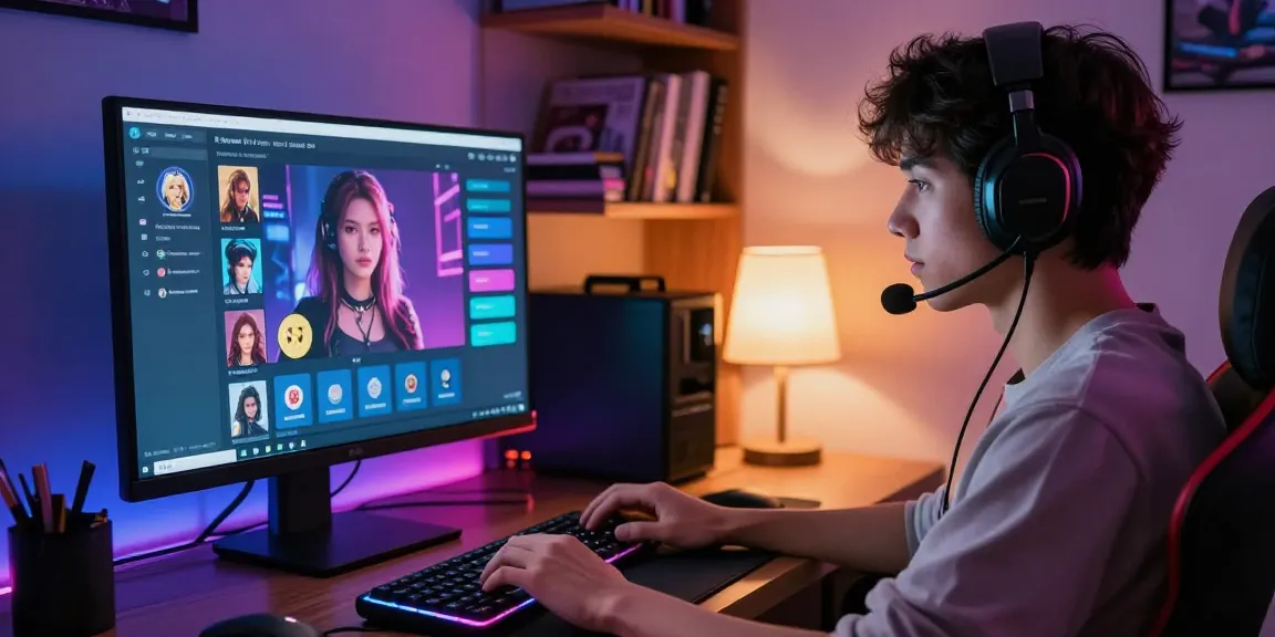 Engaging with an NSFW AI companion in a stylish chat room setup.