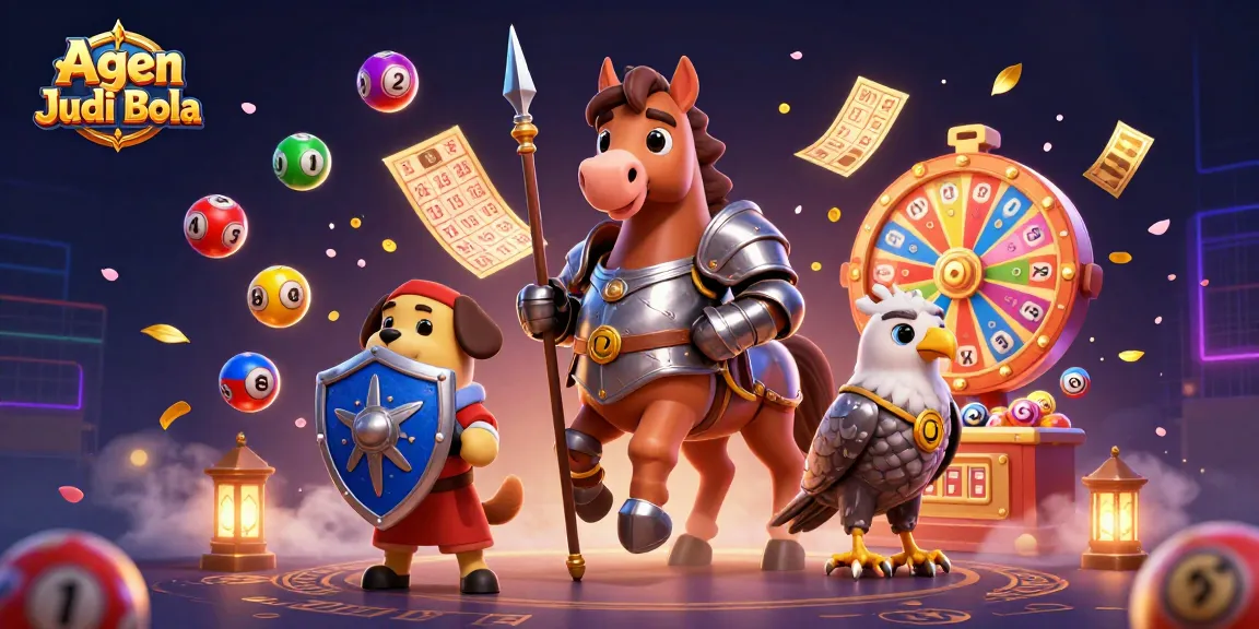 Agen Judi Bola features interactive elements and vibrant characters in a dynamic animated casino setting.