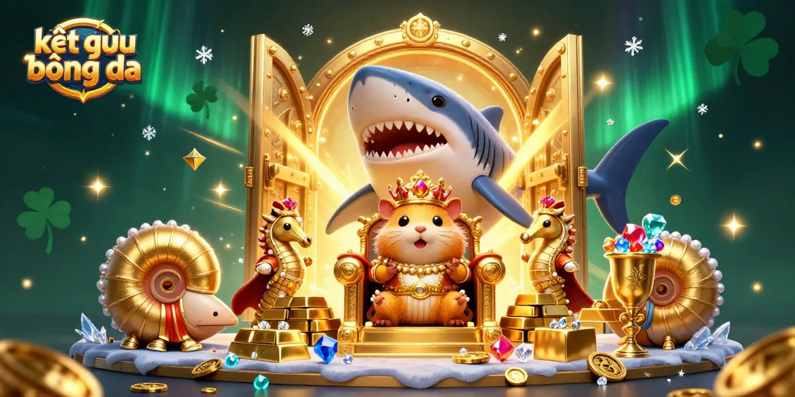 Engaging scene with kết quả bóng đá, showcasing a hamster king with treasure in a vibrant 3D illustration.