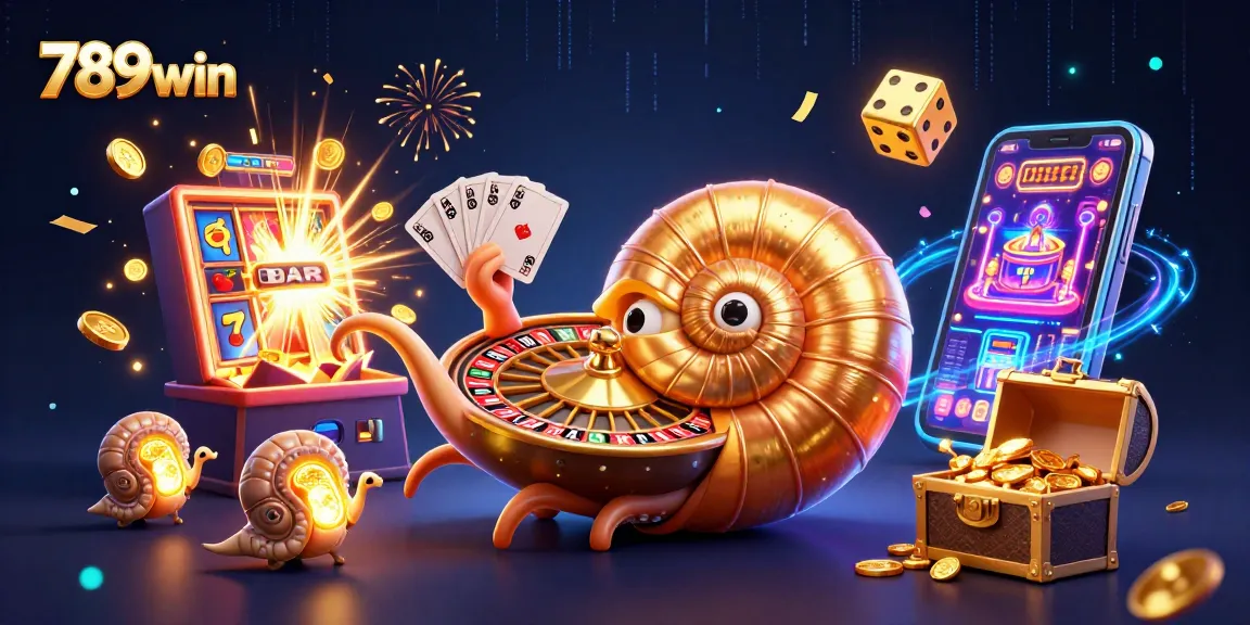 Experience thrilling moments at 789win with a vibrant 3D casino scene bursting with excitement.