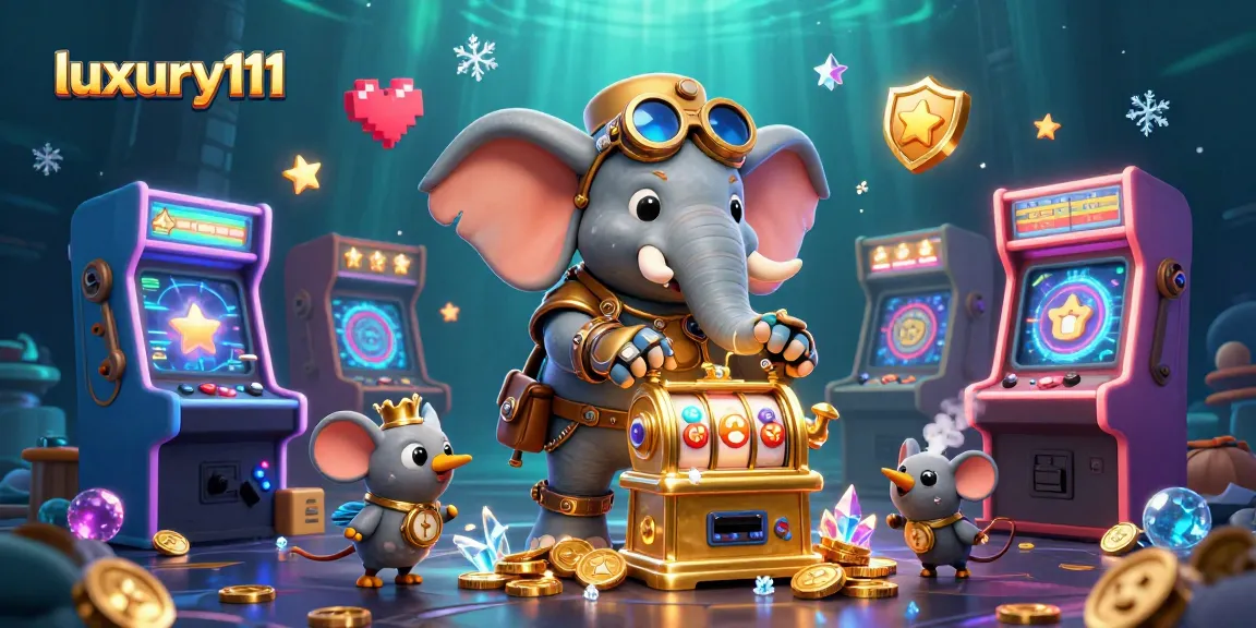 Experience thrilling gameplay at luxury111 with this vibrant steampunk casino scene featuring a slot machine.