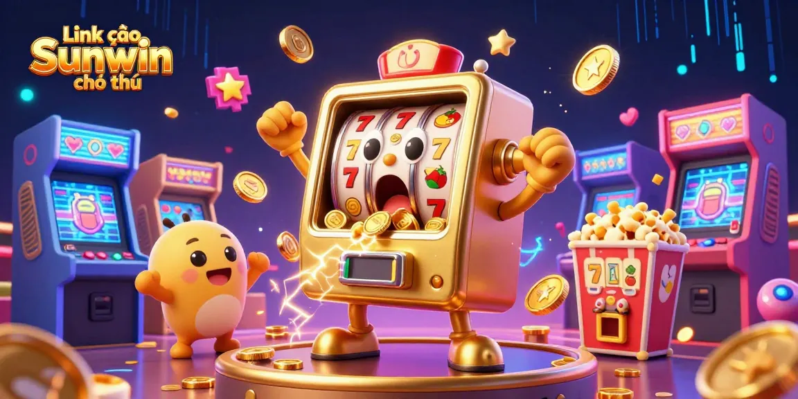 Spin to win with Link vào Sunwin chính thức at this vibrant casino-themed illustration!