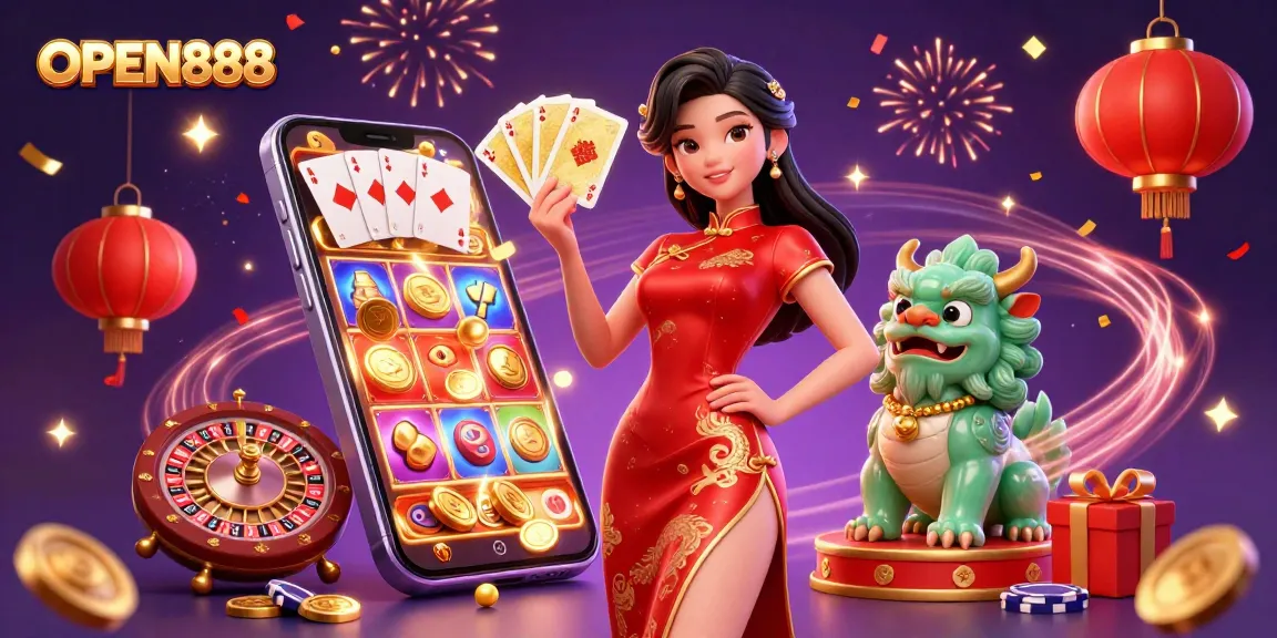 Hit the jackpot with OPEN888 as fortune unfolds with vibrant online gaming elements!