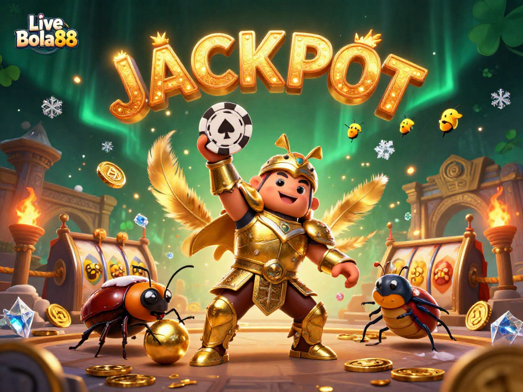 Experience the excitement of Live Bola88 as beetle champions celebrate a jackpot win!