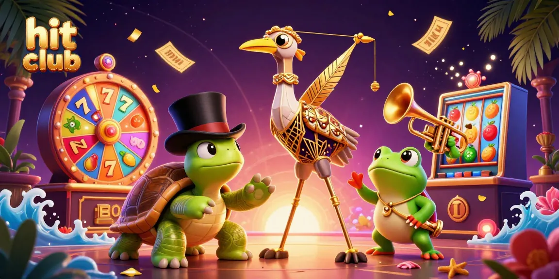 Experience the thrill at hit club with vibrant slot machines and animated characters.
