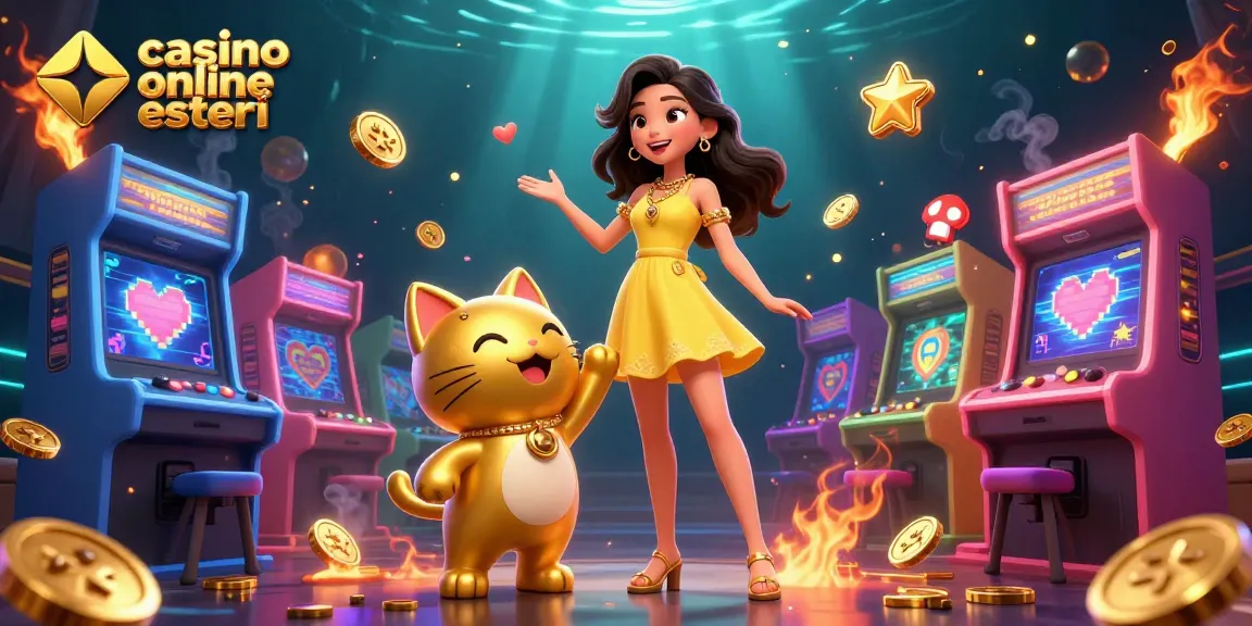 Gioca nei casino online esteri e goditi un divertimento vivace con macchine da gioco e la mascotte del gatto fortunato.