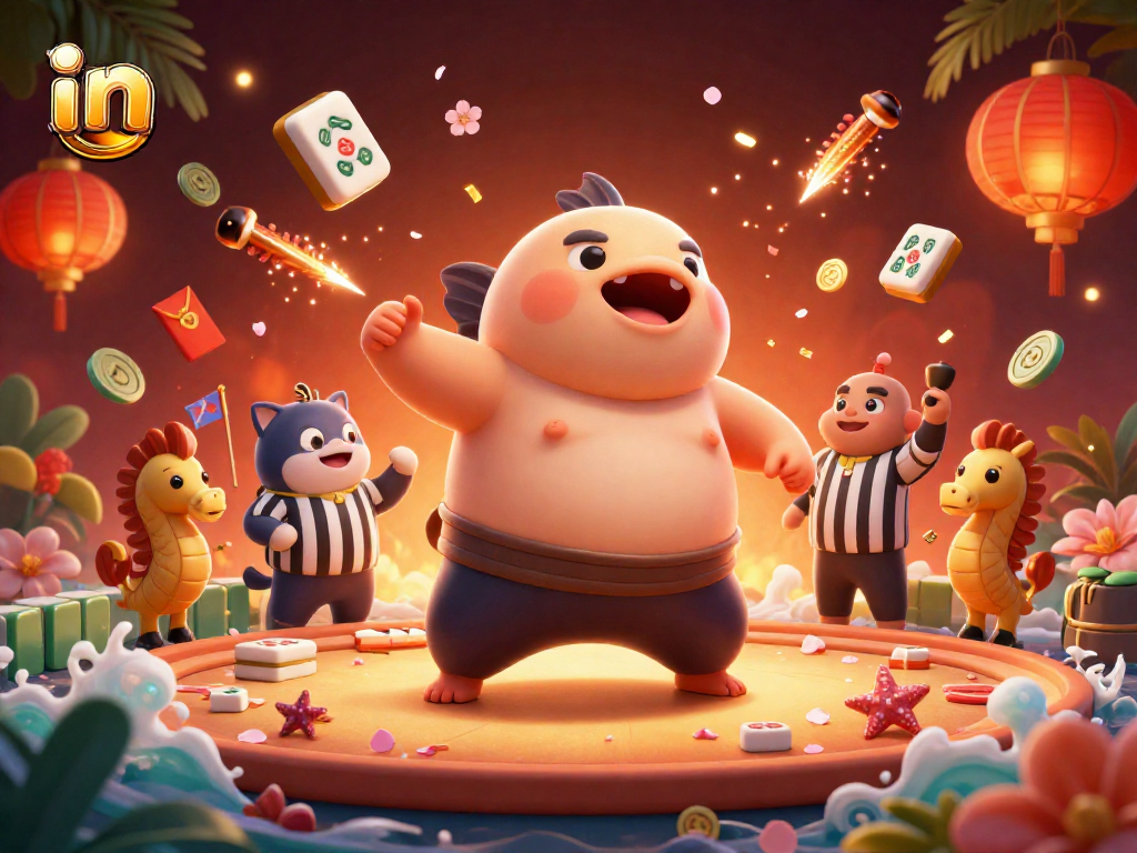 Experience online gambling fun in a vibrant underwater casino environment with fugu and catfish.