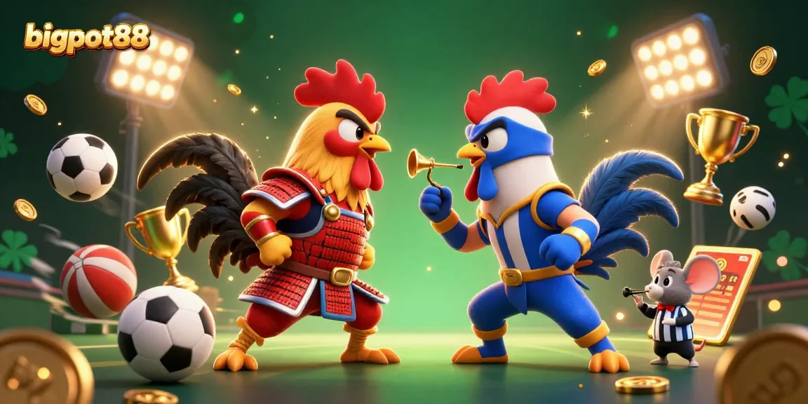 Engage with exciting bigpot88 action featuring dynamic roosters in a casino show-down.