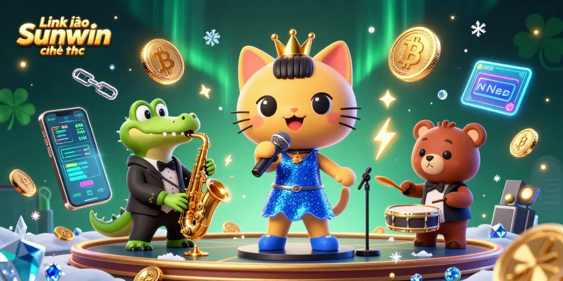 Experience winning at Link vào Sunwin chính thức featuring exciting characters in a vibrant casino scene.