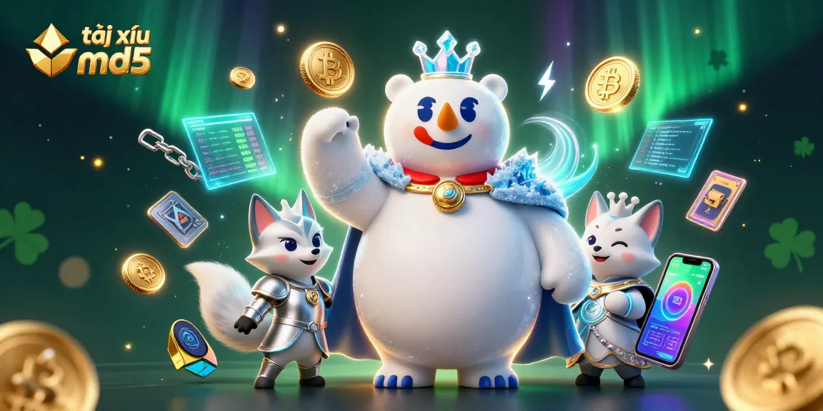 Engage with the exhilarating action at tài xỉu md5 in this vibrant casino scene, featuring unique characters and thrilling game elements.