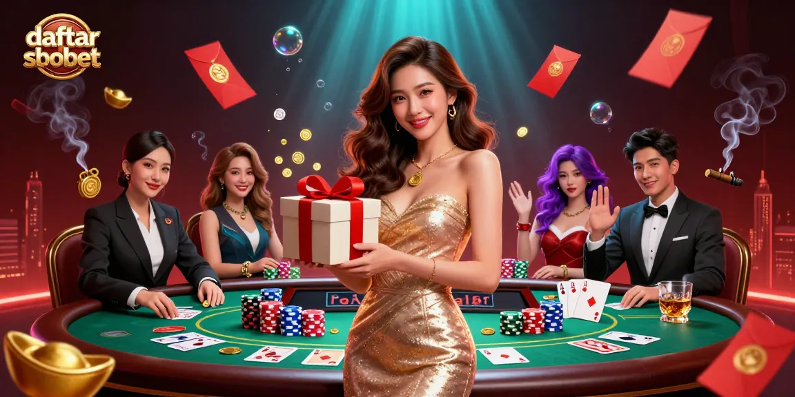 Bet on daftar sbobet with a festive Lunar New Year scene featuring a stunning Asian model amid poker elements.