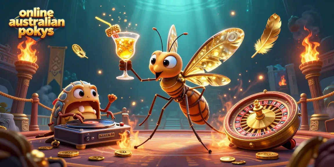 Engage with the thrilling online australian pokies experience through a vibrant 3D casino illustration.