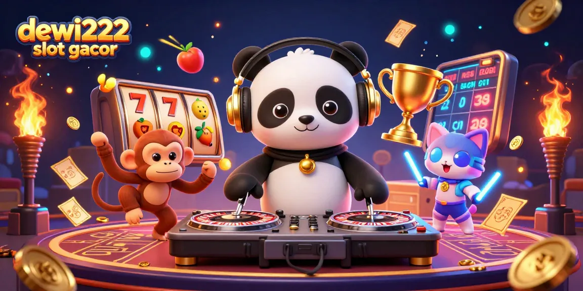 Experience the thrill with dewi222 slot gacor as a panda DJ and friends bring the slot party to life!