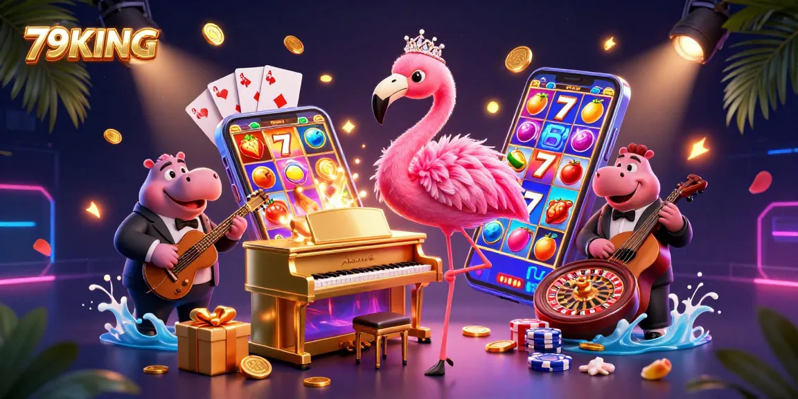 Experience the thrill of 79KING as vibrant characters create a rich casino atmosphere.