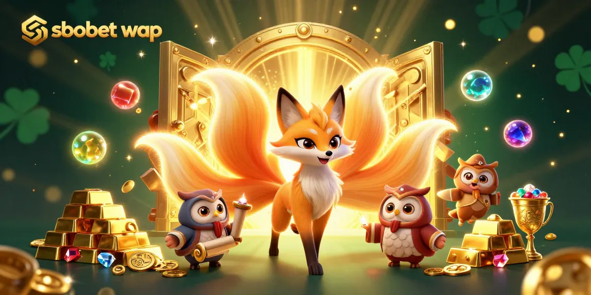Engage in thrilling online betting with sbobet wap amidst a vibrant, magical 3D scene.